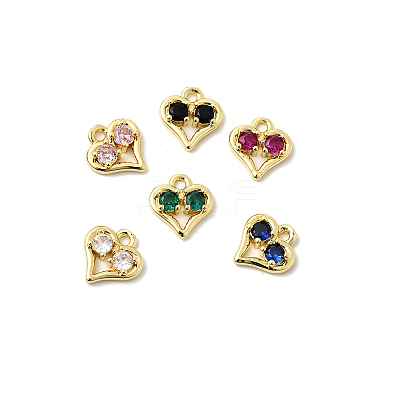 Brass Micro Pave Cubic Zirconia Pendants KK-L258-11-1