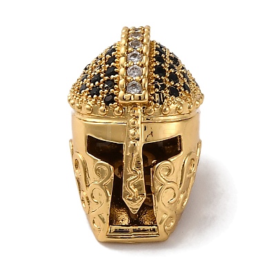 Helmet Shape Rack Plating Brass with Cubic Zirconia Beads LS-KK-S406-15C-1