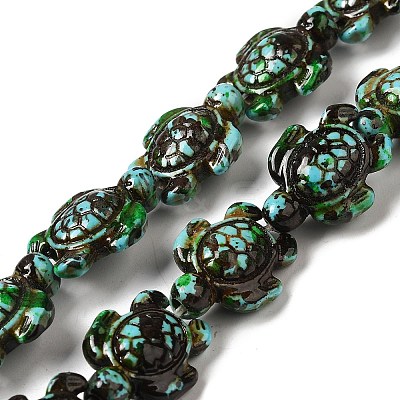 Synthetic Turquoise Dyed Beads Strands G-P507-05D-1