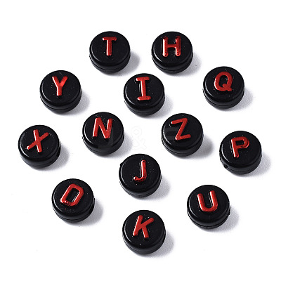 Opaque Black Acrylic Beads MACR-Q242-009D-1