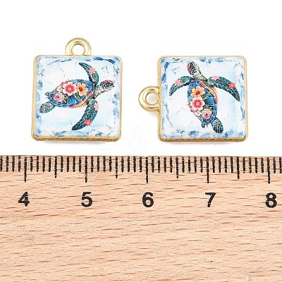 Ocean Theme Printed Alloy Pendants AL-CBA49CA-08F-1