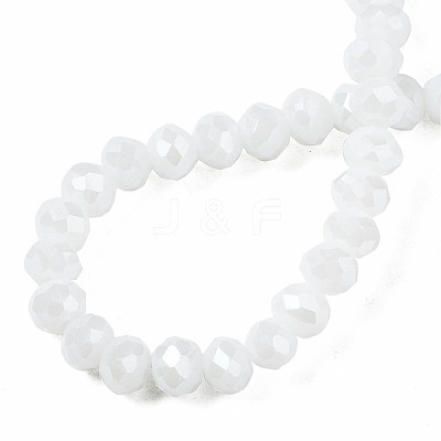 Electroplate Glass Beads Strands EGLA-A034-P8mm-A21-1