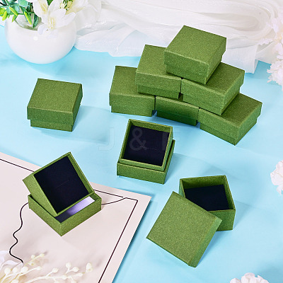 12Pcs Cardboard Paper Jewelry Storage Boxes with Sponge CON-TA0001-43A-1