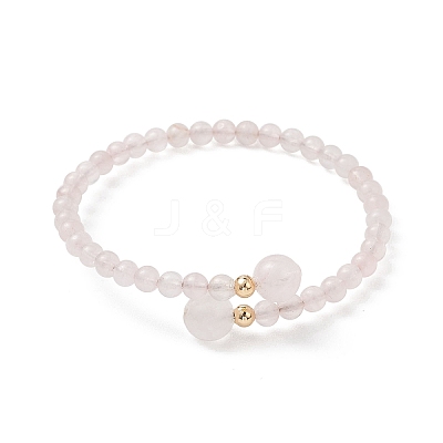 Natural Gemstone Beaded Cuff Bangles BJEW-JB13328-1