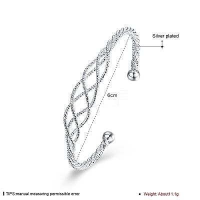 Trendy Brass Cuff Bangles BJEW-BB31056-1
