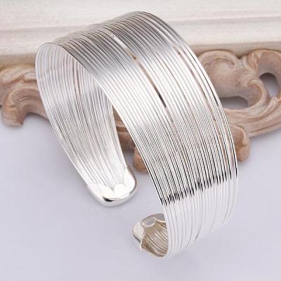 Classic Brass Cuff Bangles For Women BJEW-BB12232-1