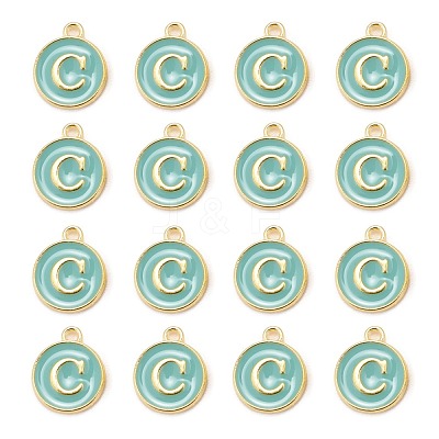 Golden Plated Alloy Enamel Charms ENAM-S118-05C-1