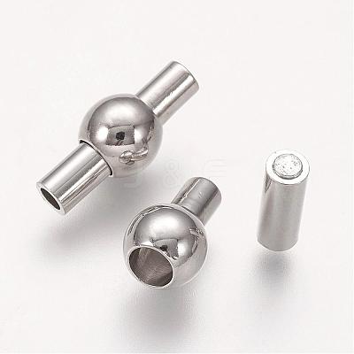 Brass Magnetic Clasps with Glue-in Ends KK-G230-2mm-P-NF-1
