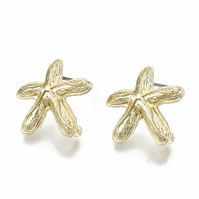Rack Plating Alloy Stud Earring Findings PALLOY-N155-63-NR-1