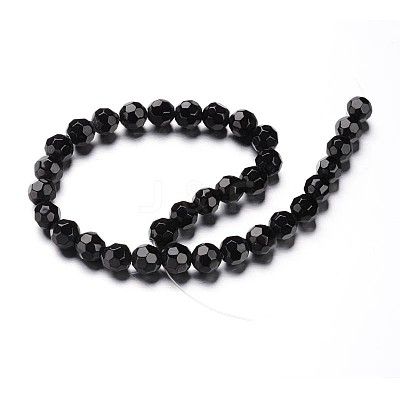 Faceted(32 Facets) Round Glass Bead Strands X-GLAA-M031-02-8mm-1