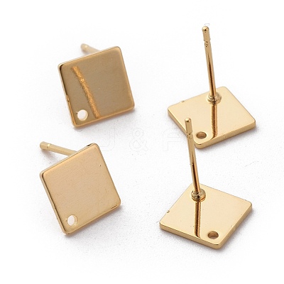 Brass Stud Earring Findings X-KK-N190-12-1
