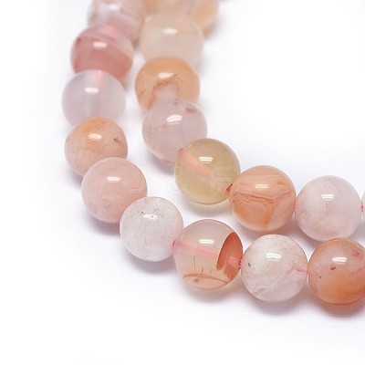 Natural Cherry Blossom Agate Beads Strands G-I249-B01-01-1
