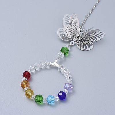 Crystals Chandelier Suncatchers Prisms Chakra Hanging Pendant AJEW-I040-04P-1
