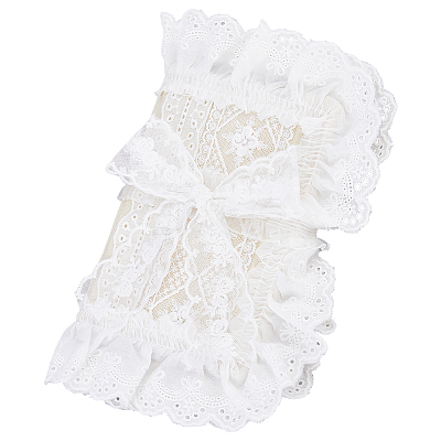 Polyester Lace Book Covers OFST-WH0002-59D-1