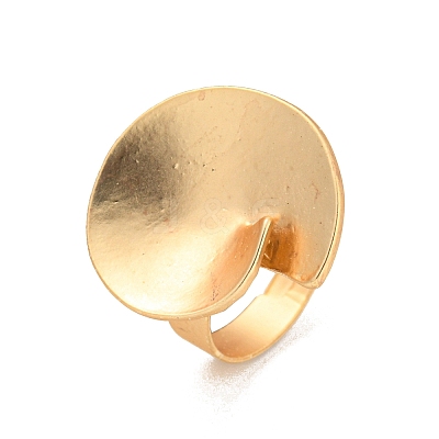Matte Gold Alloy Adjustable Rings for Women RJEW-K260-07F-1