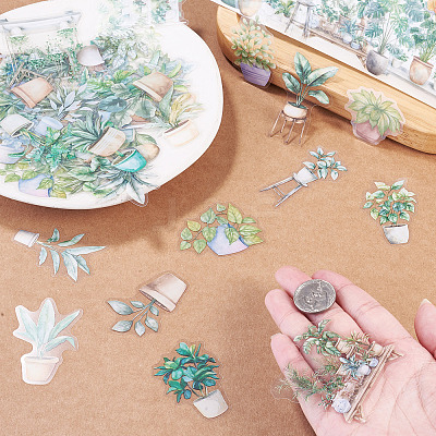 100Pcs Story of Four Seasons PET Stickers Self-Adhesive Stickers DIY-TA0003-69C-1