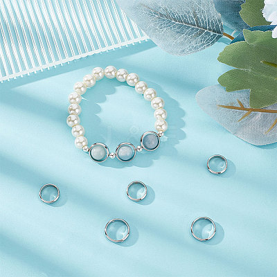 16Pcs 2 Styles 201 Stainless Steel Bead Frames STAS-UN0042-91-1