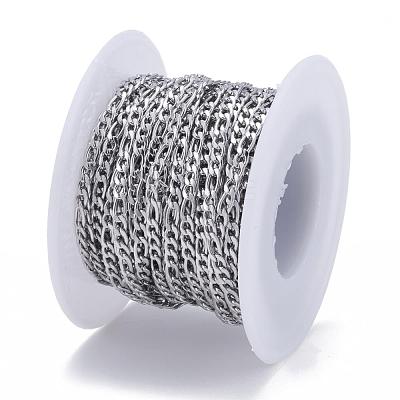 Tarnish Resistant 304 Stainless Steel Mother-Son Chains CHS-K001-32-3mm-1