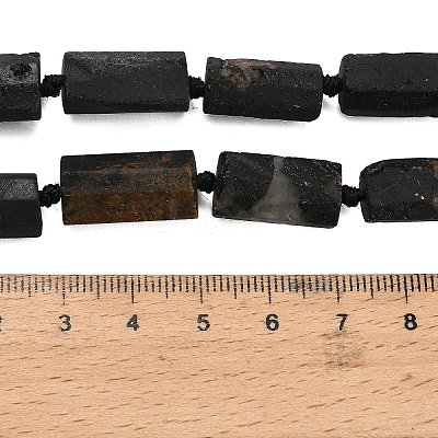 Natural Black Tourmaline Beads Strands G-F716-01-B02-1