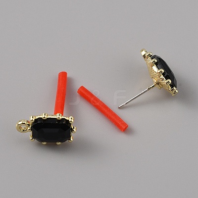 Alloy Rhinestone Stud Earrings LS-FIND-WH0120-25C-02-1