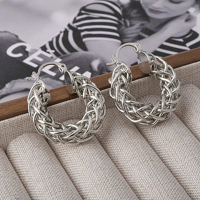 Brass Hoop Earring for Women EJEW-L288-002P-1