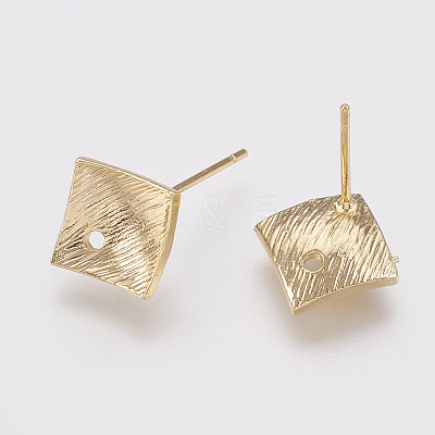 Brass Stud Earring Findings KK-R058-186G-1