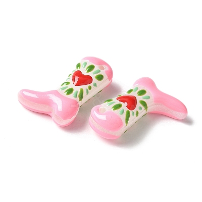 Painted Glass Beads Enamel Beads X1-BLOW-D300-01D-1