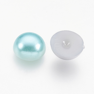 ABS Plastic Imitation Pearl Cabochons SACR-S738-10mm-M-1