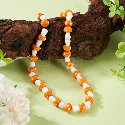1Strand Handmade Lampwork Beads Strands LAMP-TA0001-84E-1
