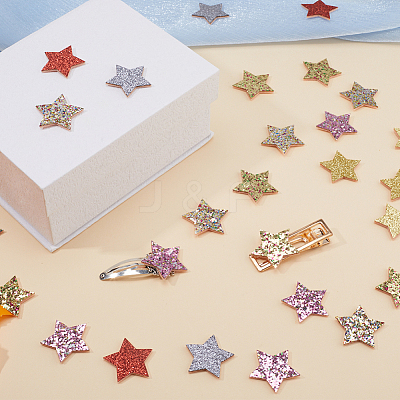 60Pcs 6 Colors PU Ornament Accessories DIY-GF0007-40-1