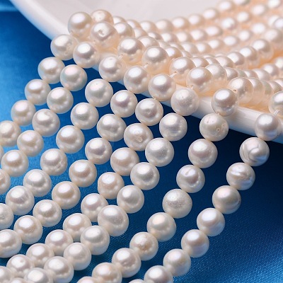 Natural Cultured Freshwater Pearl Beads Strands PEAR-E009-6-6.5mm-1