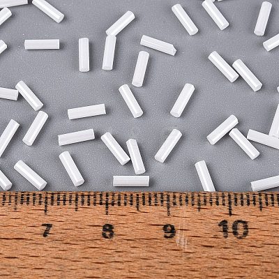 FGB Grade A Glass Round Bugle Beads SEED-Q040-06A-01-1
