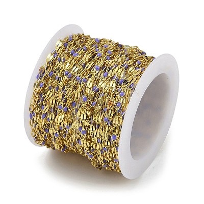 Rack Plating Brass Dapped Chains AJEW-Q153-02G-09-1
