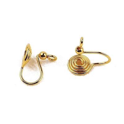 Brass Clip-on Earring Findings LS-WG21877-14-1