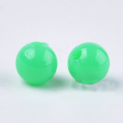 Opaque Plastic Beads KY-T005-6mm-610-1