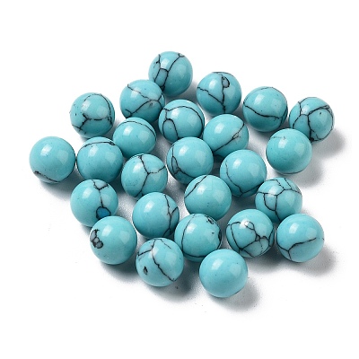 Synthetic Turquoise Sphere Beads G-P520-21-1