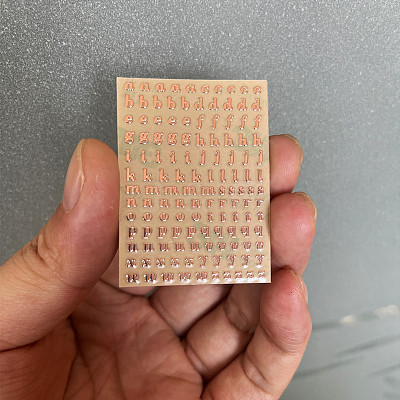 Self Adhesive Alloy Stickers LETT-PW0001-07B-RG-1