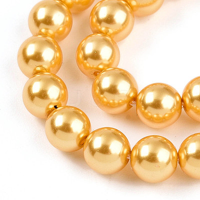Baking Paint Pearlized Glass Pearl Bead Strands HY-N002-5mm-A08-1