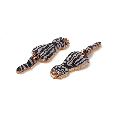 Rack Plating Alloy Enamel Pendants ENAM-K050-01C-1