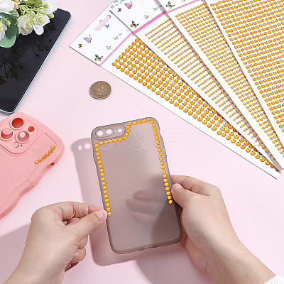 4 Sheets 4 Styles Acrylic Self Adhesive Stickers DIY-GF0014-71B-1