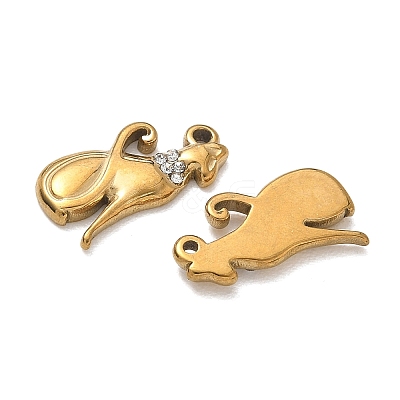 304 Stainless Steel Rhinestone Pendants RB-CBAD60D-04G-1