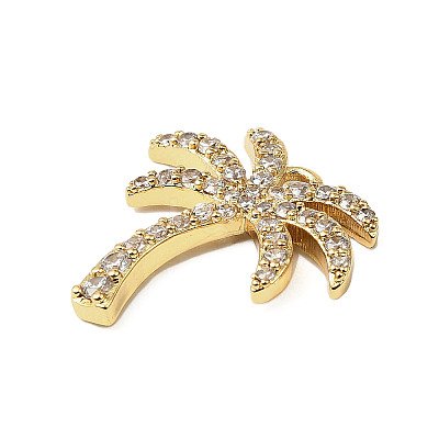 Brass Micro Pave Cubic Zirconia Pendants LS-KK-G534-01A-G-1