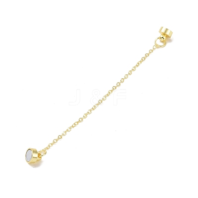 Brass Magnetic Clasp with Cable Safety Chain X-KK-F839-035G-1