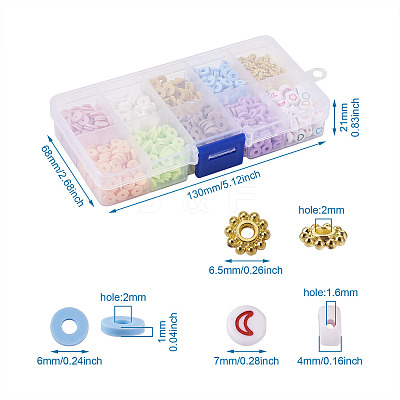7790Pcs Flat Round Handmade Polymer Clay Beads CLAY-BT0001-01-1