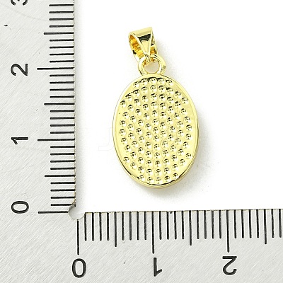 Rack Plating Brass Pave Natural Shell Pendants KK-A204-01A-02G-1
