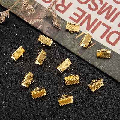 Iron Ribbon Crimp Ends E143Y-G-1
