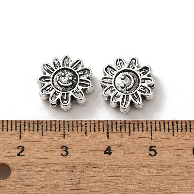 Tibetan Style Alloy Beads PALLOY-P302-12B-AS-1