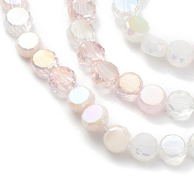 Gradient Color Electroplate Glass Bead Strands GLAA-E042-03E-1