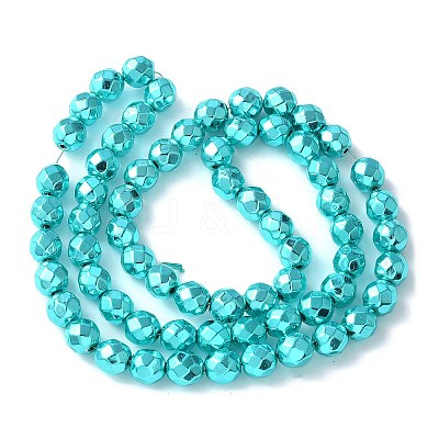 Electroplated Synthetic Non-magnetic Hematite Beads Strands G-B132-B01-01F-1
