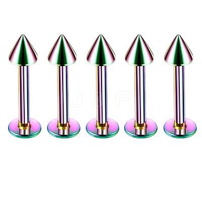 304 Stainless Steel Cone Internally Threaded Labrets for Women Men WG9B6EB-31-1
